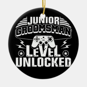 Adorno De Cerámica Boda júnior Groomsman Gaming Video Gamer