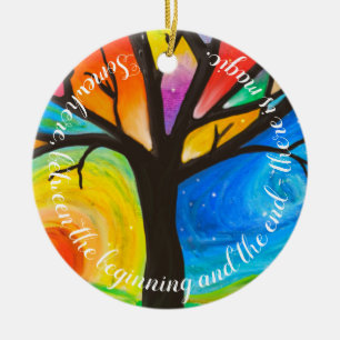 Adorno De Cerámica Boda personalizado o arco iris de compromiso