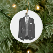 Boda Tuxedo Groomsman Ornament