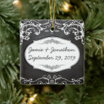 Adorno De Cerámica Bodas de tipografía de Chalkboard<br><div class="desc">Chalkboard Vintage Modern Mr and Mrs Chalkboard Wedding Invitaciones a la boda Dulce y elegante bodas de pizarra Chalkboard Modern Vintage Invitaciones a dulces y suaves bodas de pizarra Boda Camisetas</div>