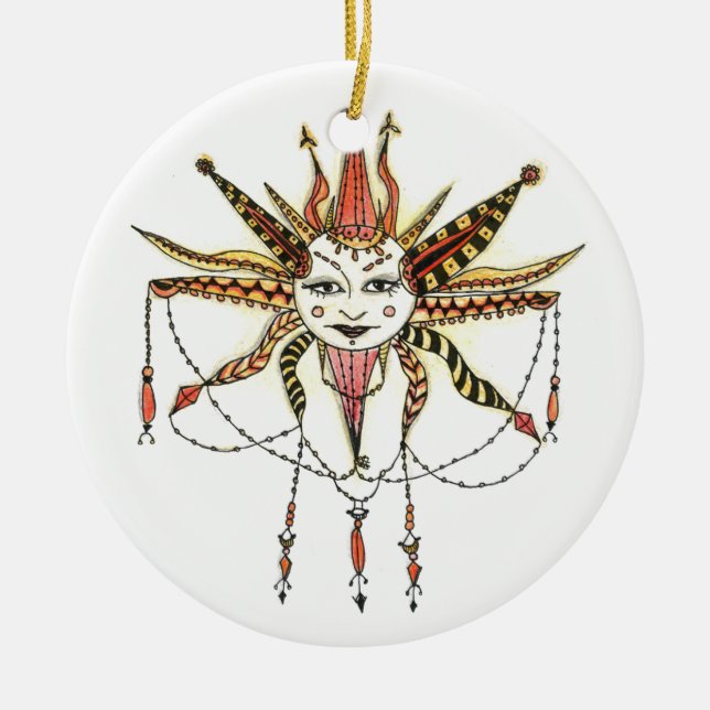 Adorno De Cerámica Boho Soleil (Frente)