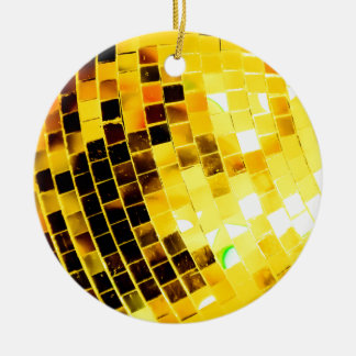 Adorno De Cerámica Bola de discoteca enrrollada del oro