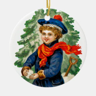 Adorno De Cerámica Bola de nieve para niños