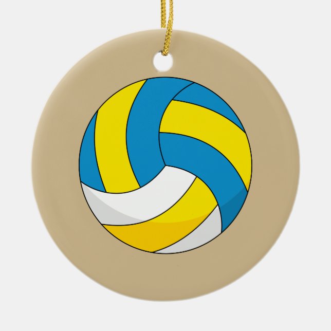 Adorno De Cerámica Bola de voleibol personalizado (Frente)