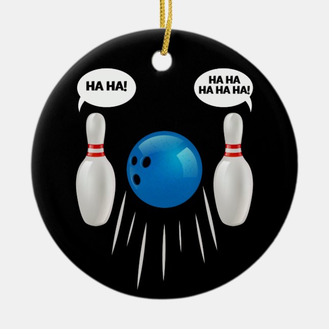 Adorno De Cerámica Bola divertida - Regalo para Bowlers (Frente)