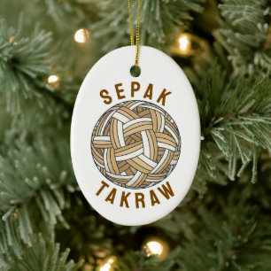 Adorno De Cerámica Bola tejida de Sepak Takraw