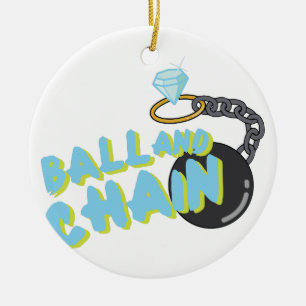 Adorno De Cerámica Bola y cadena
