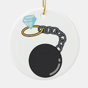 Adorno De Cerámica Bola y cadena de la boda