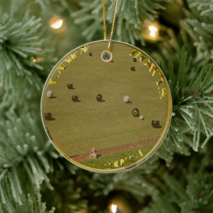 Adorno De Cerámica Bolas de jardín 2024 Moneda de oro,