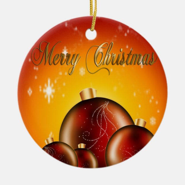 Adorno De Cerámica Bolas de navidades (Frente)