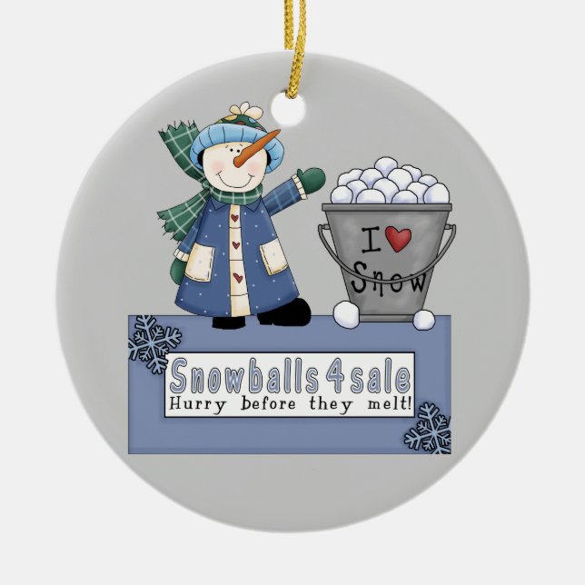 Adorno De Cerámica Bolas de nieve en venta (Frente)