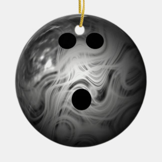 Adorno De Cerámica Bolera de Swirl Silver