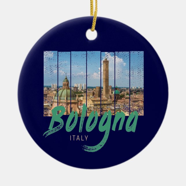 Adorno De Cerámica Bologna Emilia-Romagna Italia recuerdo de época (Frente)