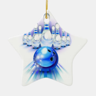 Adorno De Cerámica Bolos azules