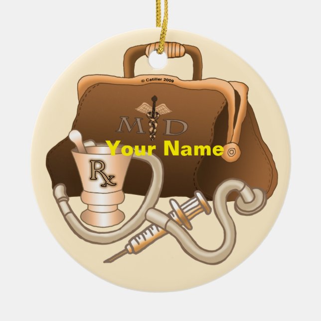 Adorno De Cerámica bolsa de médica (Frente)