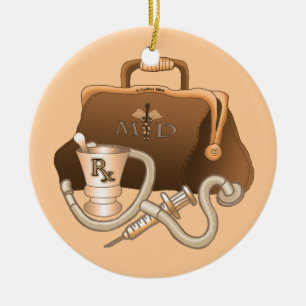 Adorno De Cerámica bolsa de Médica MD