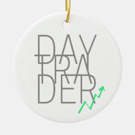 Adorno De Cerámica Bolsa de Valores de Day Trader y Cryptocurrency