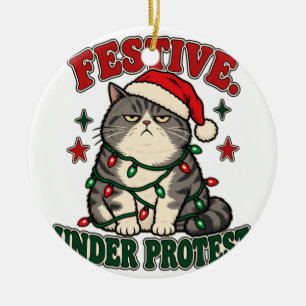 Adorno De Cerámica Bolsa Tote de Navidad Festiva Bajo Protesta