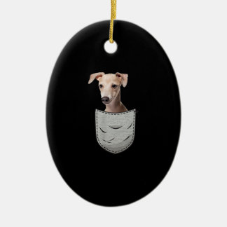 Adorno De Cerámica Bolsillo de torta de azote de galgo para perro