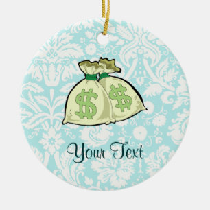 Adorno De Cerámica Bolsos del dinero; Lindo