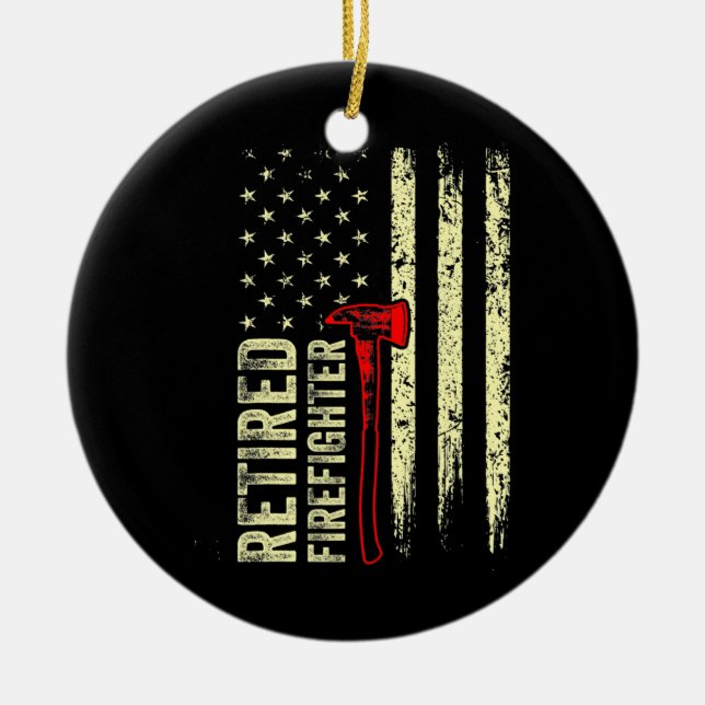 Adorno De Cerámica Bombardero retirado divertido bombero asesinado (Frente)