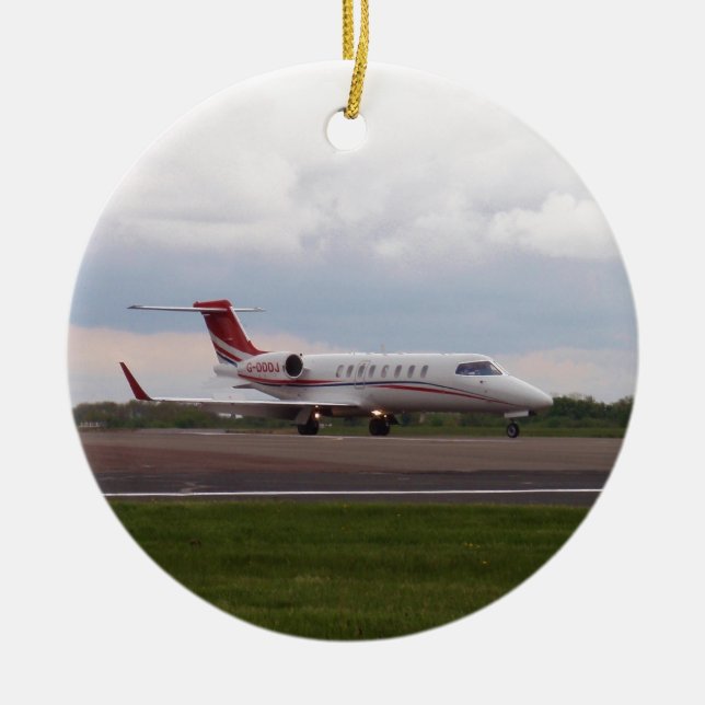 Adorno De Cerámica Bombardier Lear Jet 45XR (Frente)