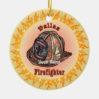 Adorno De Cerámica Bombero de Dallas