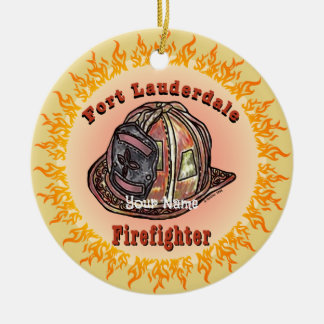 Adorno De Cerámica Bombero de Fort Lauderdale