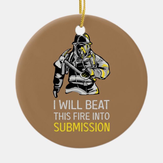 Adorno De Cerámica Bombero de Tierras Silvestres Fumienta (Frente)