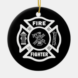 Adorno De Cerámica Bombero maltés