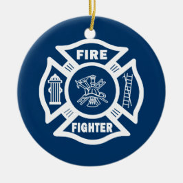 Adorno De Cerámica Bombero maltés