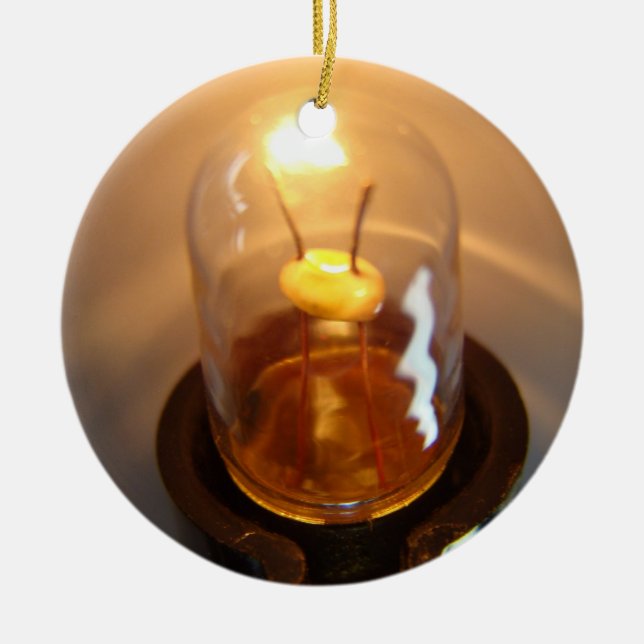 Adorno De Cerámica Bombilla de luz de bajo voltaje brillante (Frente)