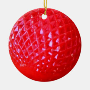 Adorno De Cerámica Bombilla roja de navidad del LED