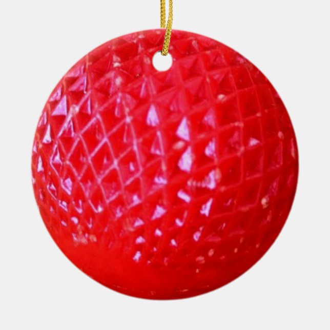 Adorno De Cerámica Bombilla roja de navidad del LED (Frente)