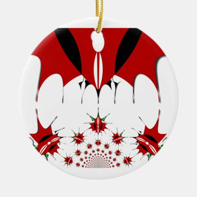 Adorno De Cerámica Bonita bandera de Kenia. (Frente)