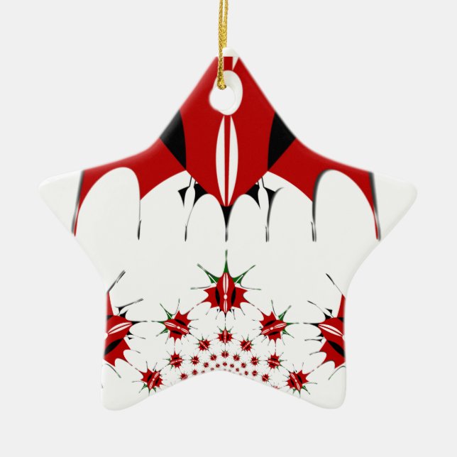 Adorno De Cerámica Bonita bandera de Kenia. (Frente)