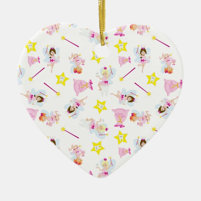 Adorno De Cerámica Bonito Diente Hadas Mágicas Vela Blanca (Frente)