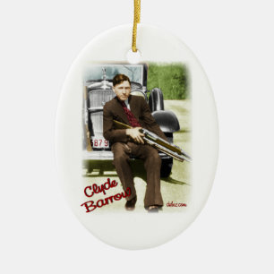 Adorno De Cerámica Bonnie y Clyde