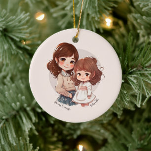 Adorno De Cerámica Bono de mamá y hija Adorable (4)