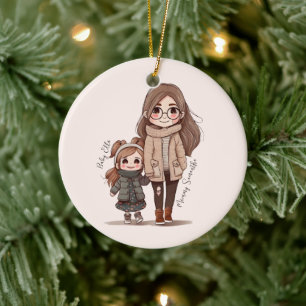 Adorno De Cerámica Bono de mamá y hija Adorable (5)