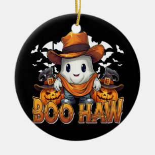 Adorno De Cerámica Boo Haw Halloween Occidental Vintage Fantasma Dive