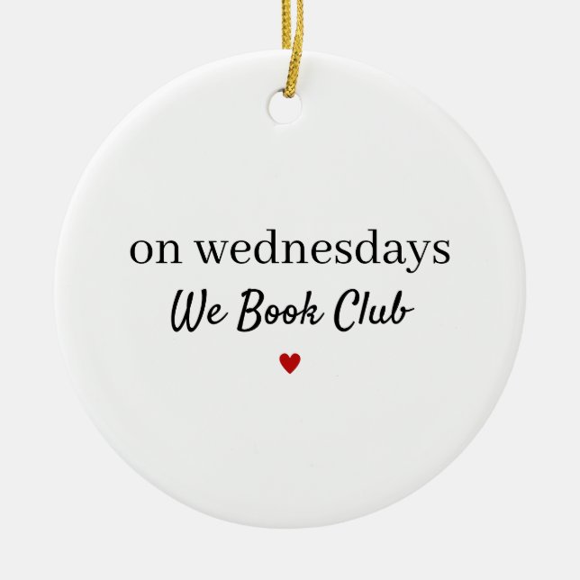 Adorno De Cerámica Book Club, Funny Reading Group Gift  (Frente)