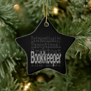 Adorno De Cerámica Bookkeeper Extraordinaire