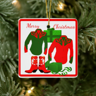 Adorno De Cerámica Boots y Camisetas occidentales de Cowgirl Rodeo