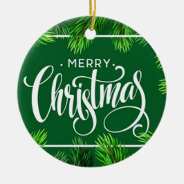 Adorno De Cerámica Borde de ramas de árbol de Navidad