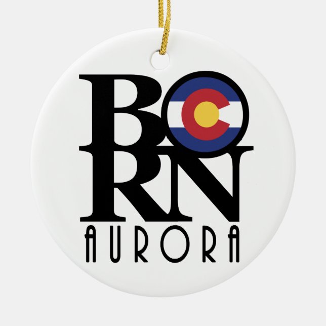 Adorno De Cerámica BORN Aurora Colorado (Frente)