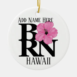 Adorno De Cerámica BORN Hawaii Pink Hibiscus