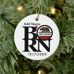 Adorno De Cerámica BORN Santa Barbara California Custumizable
