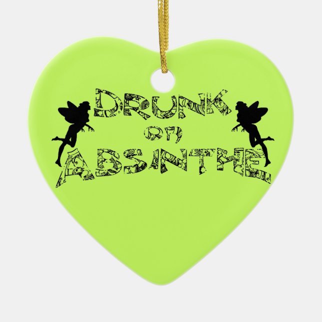 Adorno De Cerámica Borracho en Absinthe (Frente)