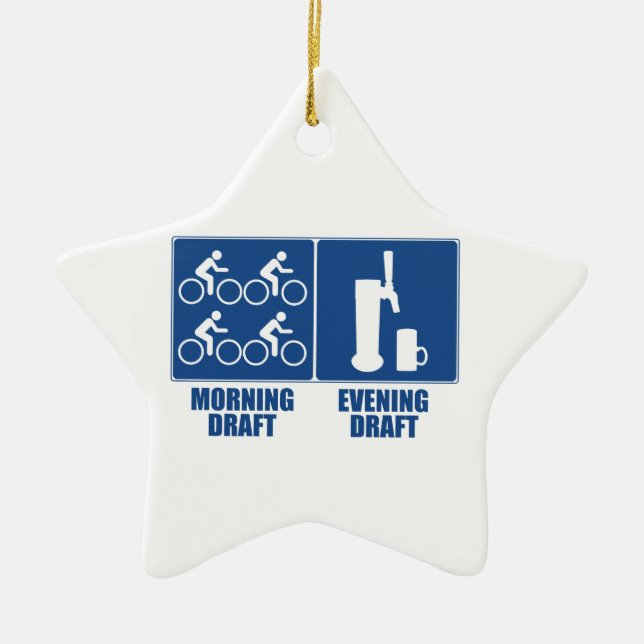 Adorno De Cerámica Borrador matutino, borrador vespertino (Frente)